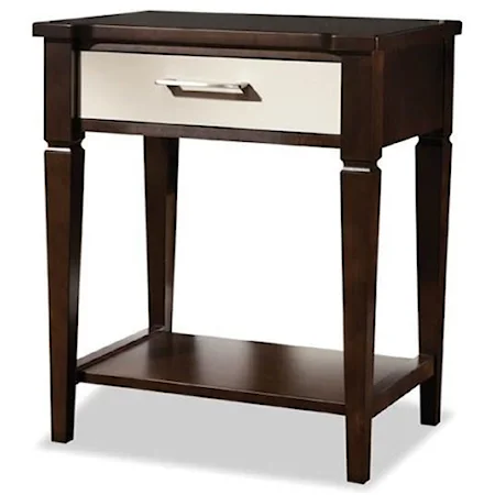 One Drawer Night Table with a Shelf
